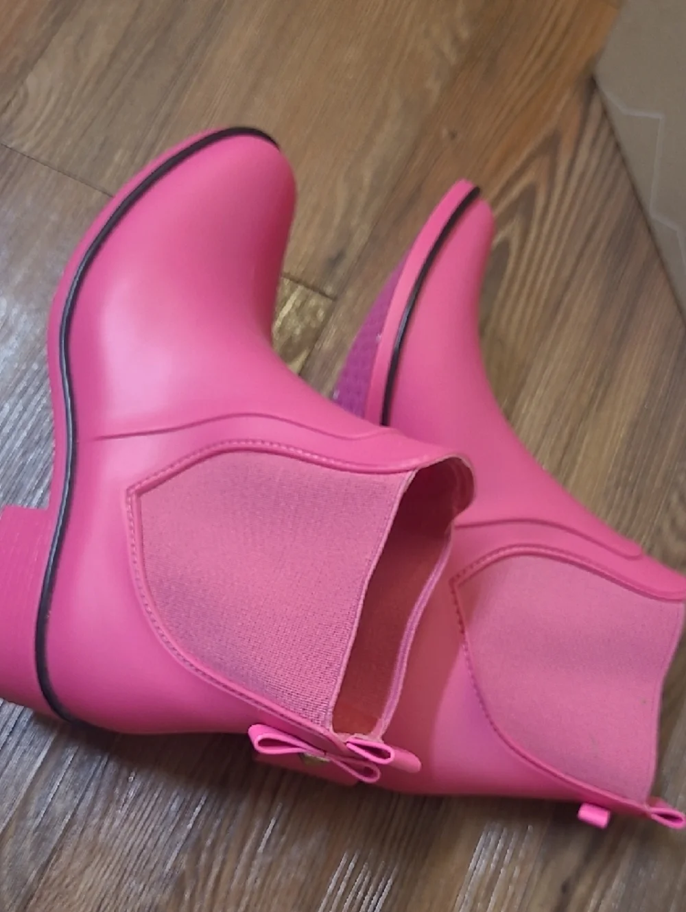 kate spade Bright Pink Chelsea Rain‎ Booties